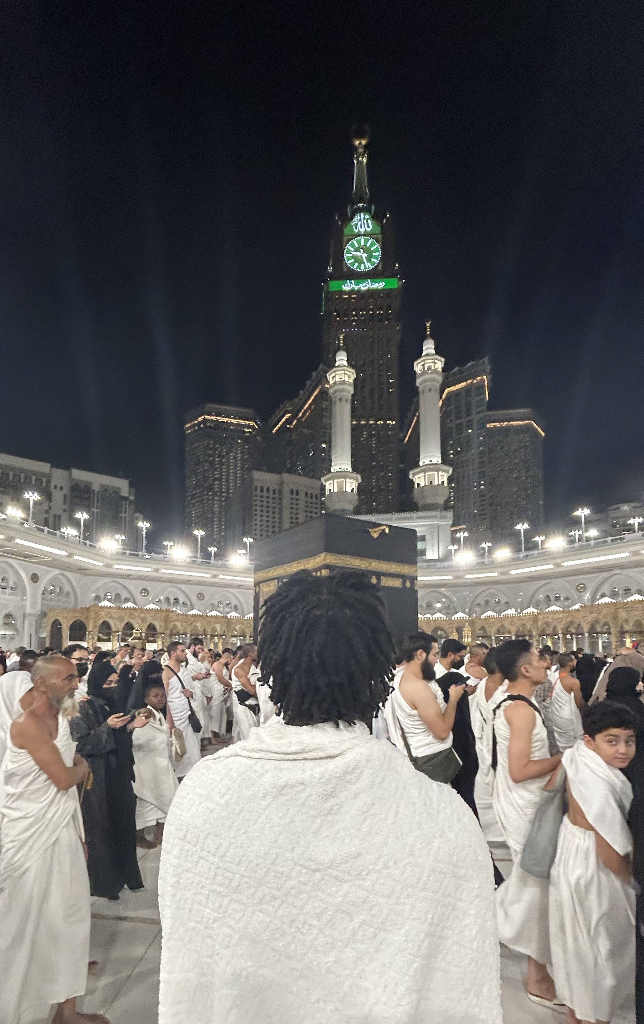 Moustapha Gueye at the Grand Mosque in Mecca